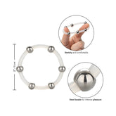 Steel Beaded Silicone Ring